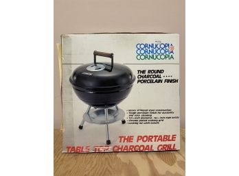 Cornucopia Portable Table Top Charcoal Grill- New