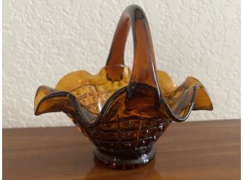 Amber Glass Basket