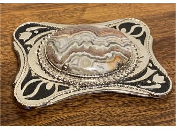 Belt Buckle With Multicolor Stone
