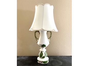 Table Lamp With Leaf Motif