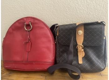 Pair Of Two Beautiful Leather Bags Including Rioni Moda Italia & Genesis By Sabine