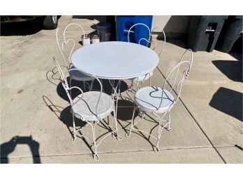 Vintage Ice Cream Parlour Table And Chairs