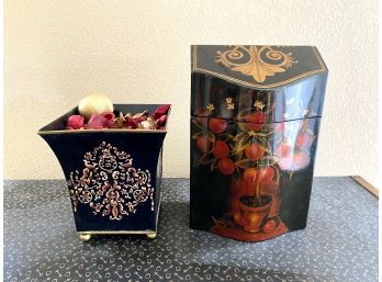Potpourri Box And Cool Tall Box With Apples