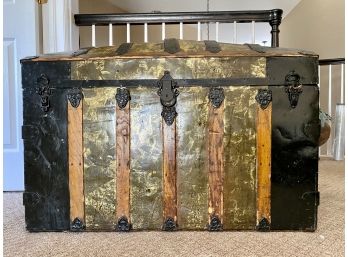 Vintage Trunk With Wheels