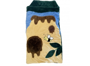 Lovely Kids Fleece Sleeping Bag Cozy Blanket With Honeybee
