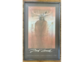 Signed Frank Howell 'elk Horn And Herbs' Print 1982