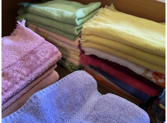 Large Grouping Of Hand Towels And Washcloths