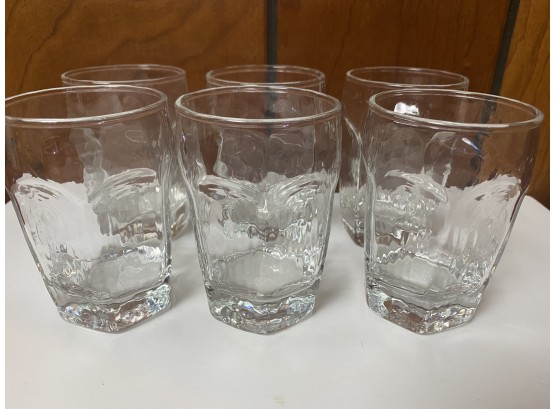A Group Of Six Vintage Small Juice Glasses