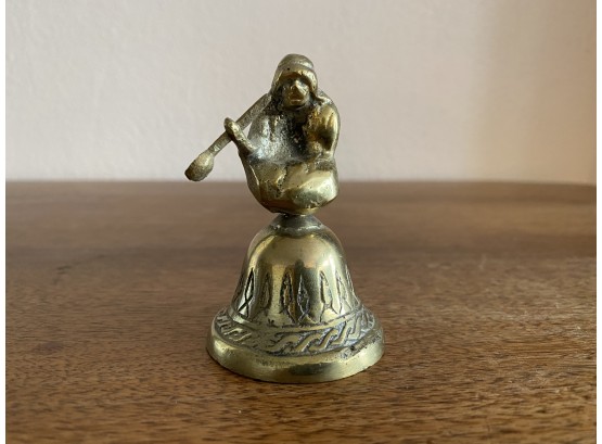 Vintage Brass Bell Woman Cooking
