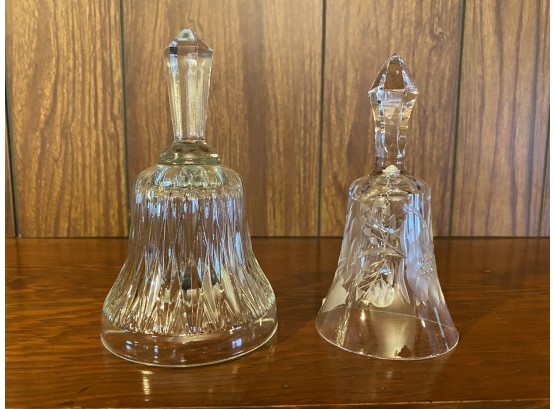 Two Vintage Crystal Bells