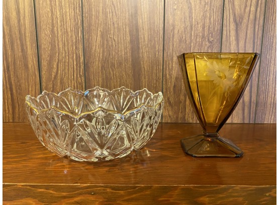 2 Vintage Glass Pieces