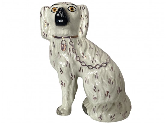 Gorgeous Authentic Antique English Pottery Staffordshire Dog