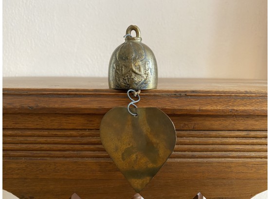 Brass Bell With Heart