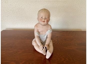 German Made Porcelain Bisque Happy Baby Doll