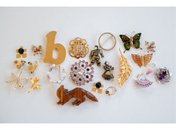 Very Large Collection Of Vintage Brooches And Pins