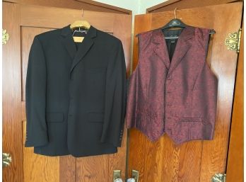 Mens Suit And Large Scully Vest