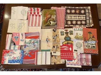 Vintage Collection Of Tea Towels And Placemats