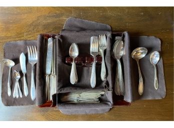 Vintage WM Rodgers And Son Silver Plated Flatware Service For 12
