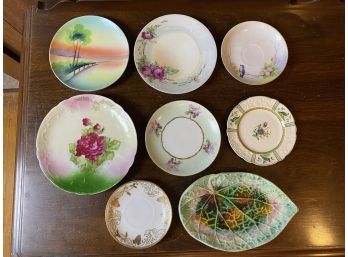 Collection Of Mismatched Vintage Small Plates And Saucers