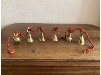 String Of Bells From India On Red Cord