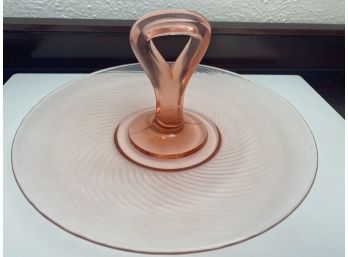 Lovely Pink Depression Glass Party Platter