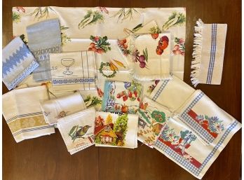 Collection Of Vintage Tea Towels