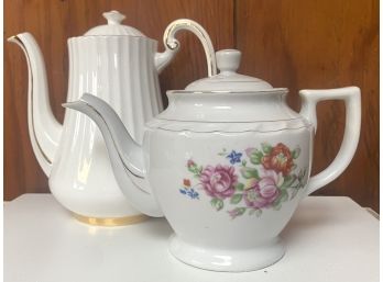 Lovely Vintage Porcelain Coffee Pot And Teapot Including Paragon