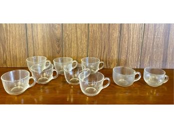 9 Vintage Glass Tea Cups
