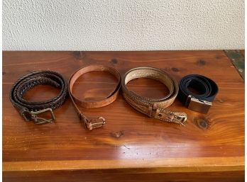 Group Of 4 Mens Size 36 Belts