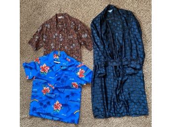Mens Hawaiian Shirts One Vintage And Vintage Robe With Belt