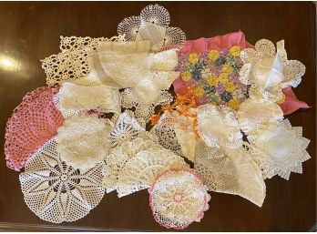 Large Collection Of Vintage Doilies