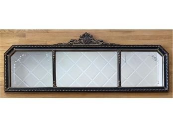 Vintage Mirror With Scrolling And Etching On Glass