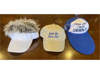 Set Of 3 Hilarious Novelty Baseball Hats