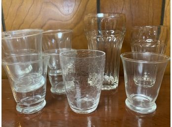 A Grouping Of Complementary Glassware Pieces -10 Pieces Total