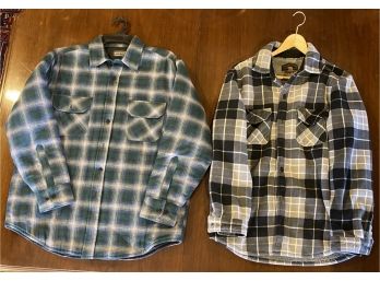 2 Mens Insulated Flannel Jackets