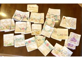 Amazing Large Collection Of Vintage Cotton Pillow Cases