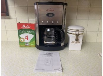 Gevalia 12-cup Programmable Coffee Maker Model XCC-12 With Gevalia Ceramic Coffee Canister