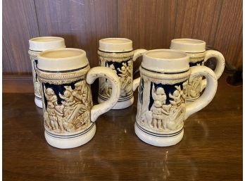 5 Vintage Japanese Mugs