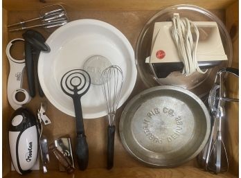 A Great Collection Of Items To Stock Your Kitchen Including Electric Mixer And Hand Beater