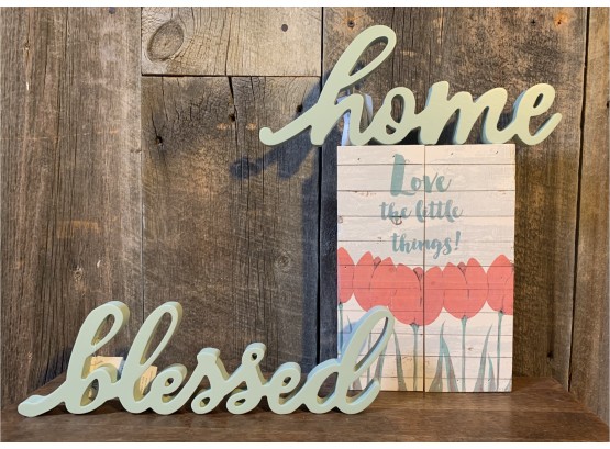 New! Wall  Home/Blessed Decor 3 Pcs.