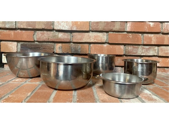 Assortment Of Stainless Steel Mixing Bowls