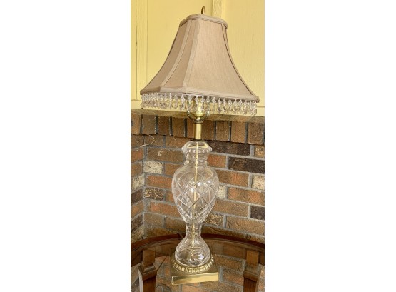 Crystal Table Lamps With Brass Base