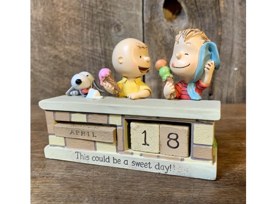 NEW! Peanuts 'this Could Be A Sweet Day'Calendar Figurine