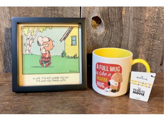 New! 2 Pcs. Charlie Brown Lot- Picture & Mug