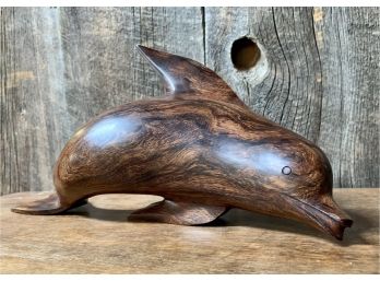 Iron Wood Carved Dolphin