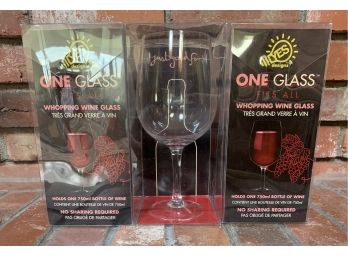 New! 3 Large Acrylic Whole Bottle Size Wine Glasses