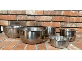 Assortment Of Stainless Steel Mixing Bowls