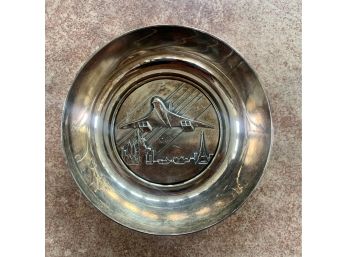 Metal Silver Plate French Air France- Concord Small Bowl- Ashtray