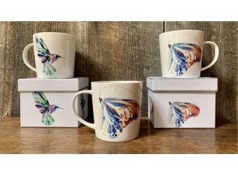NEW! 2 Butterfly & 1 Hummingbird Mugs