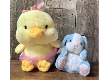 NEW! Chick In Tutu & Blue Bunny Plush Toy